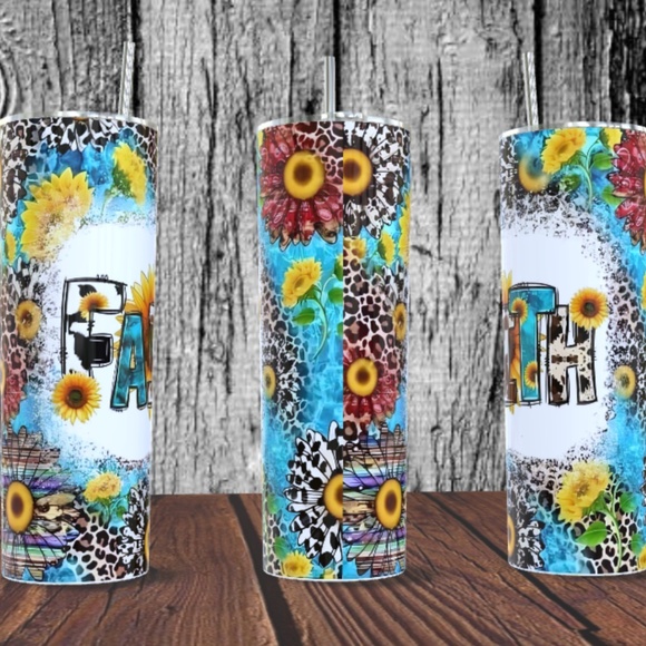 Faith 20 oz Skinny Tumbler - Picture 2 of 6